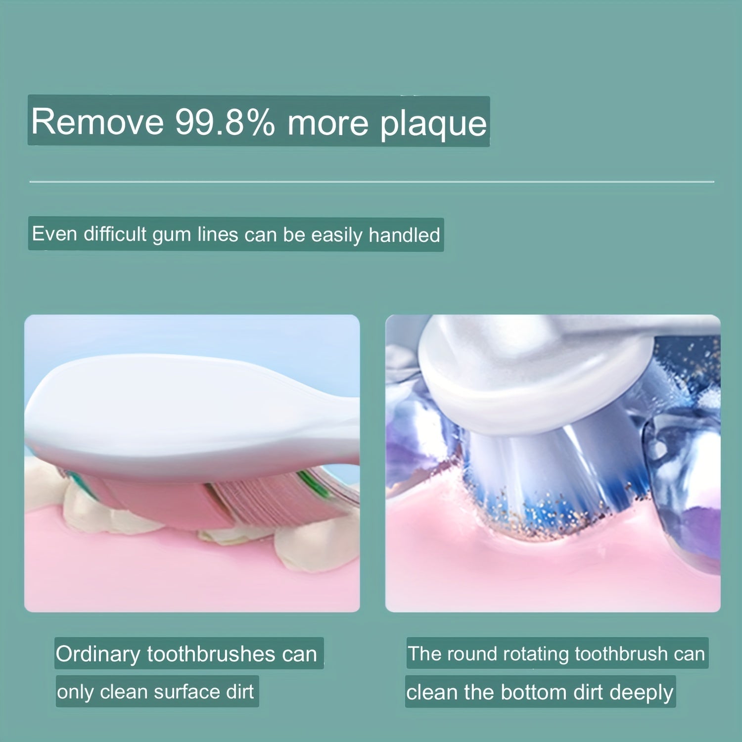 Electric Rotating Toothbrush for Adults with 4 Brush Heads USB C Charging