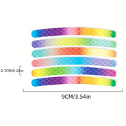 20 dona avtomobil g'ildirak yorituvchi reflektiv stikerlar rang-barang oq kamalak g'ildirak bezaklari