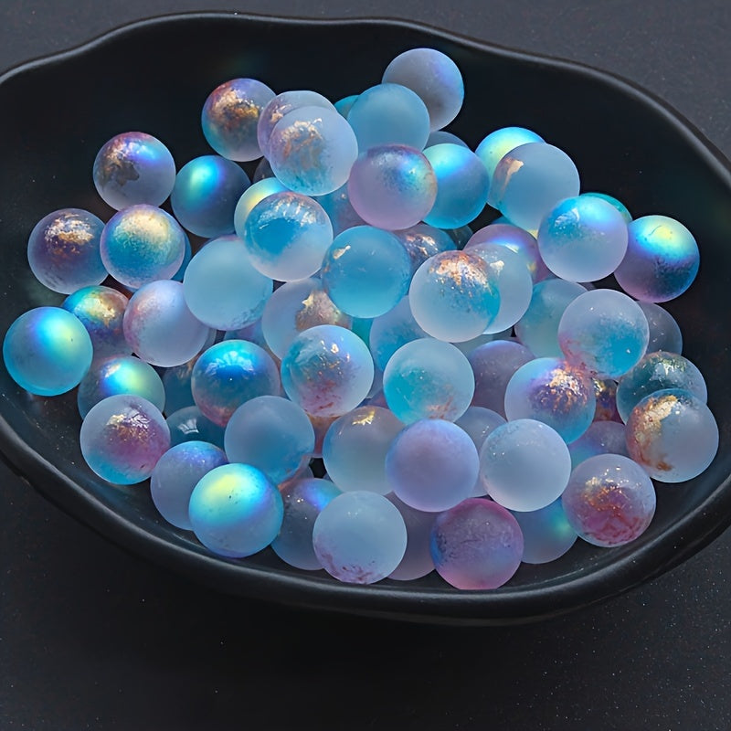 Glow-in-the-Dark Glass Beads 12mm for Jewelry Crafts Aquarium Decor Set of 10