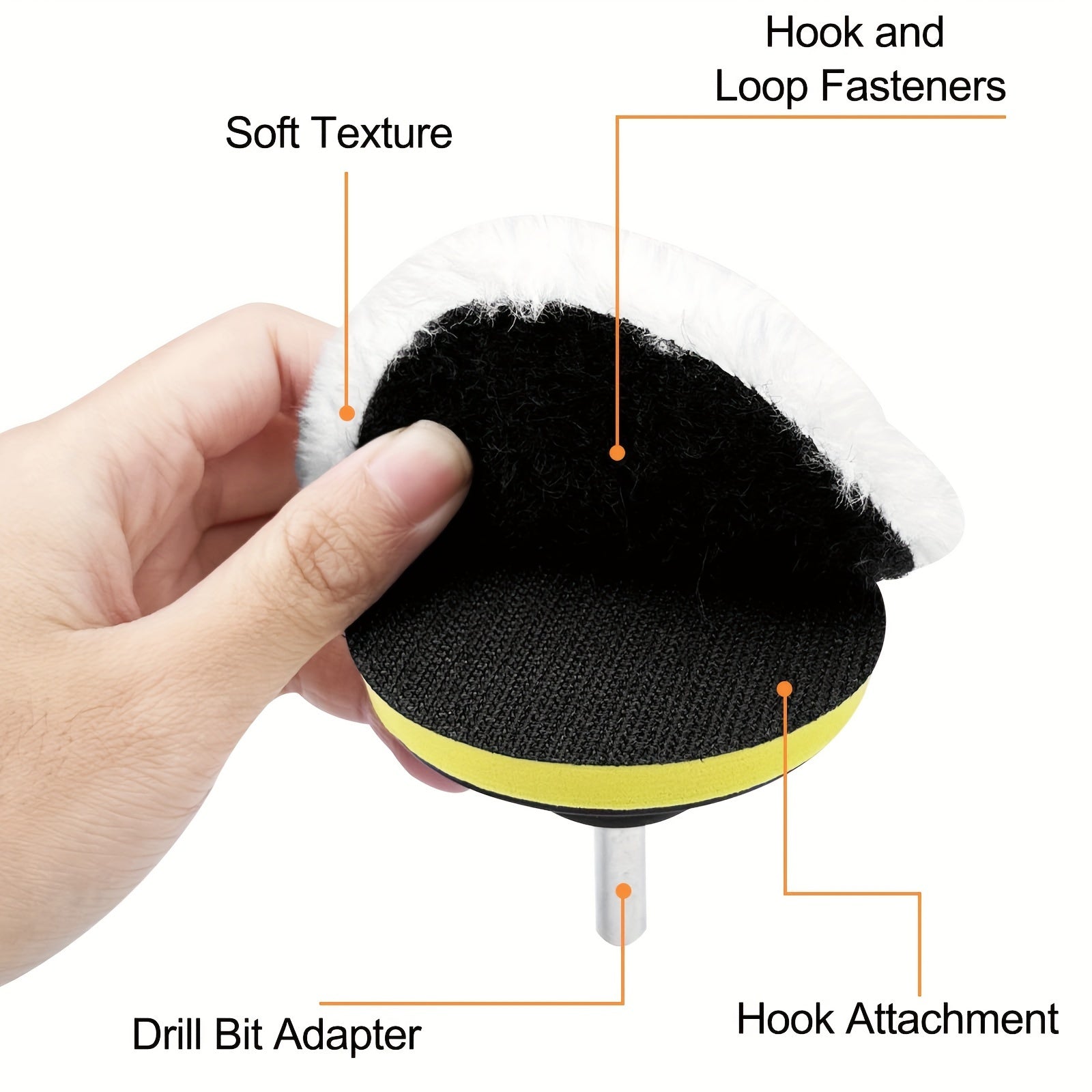 7-Piece Car Polishing Kit Wool Pads for Sanding Waxing M10 Adapter