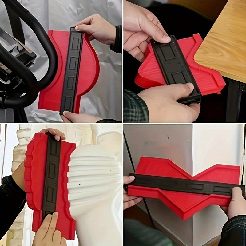 Herramienta de perfil de medidor de contorno – duplicador ajustable de plástico para madera, azulejos, alfombra