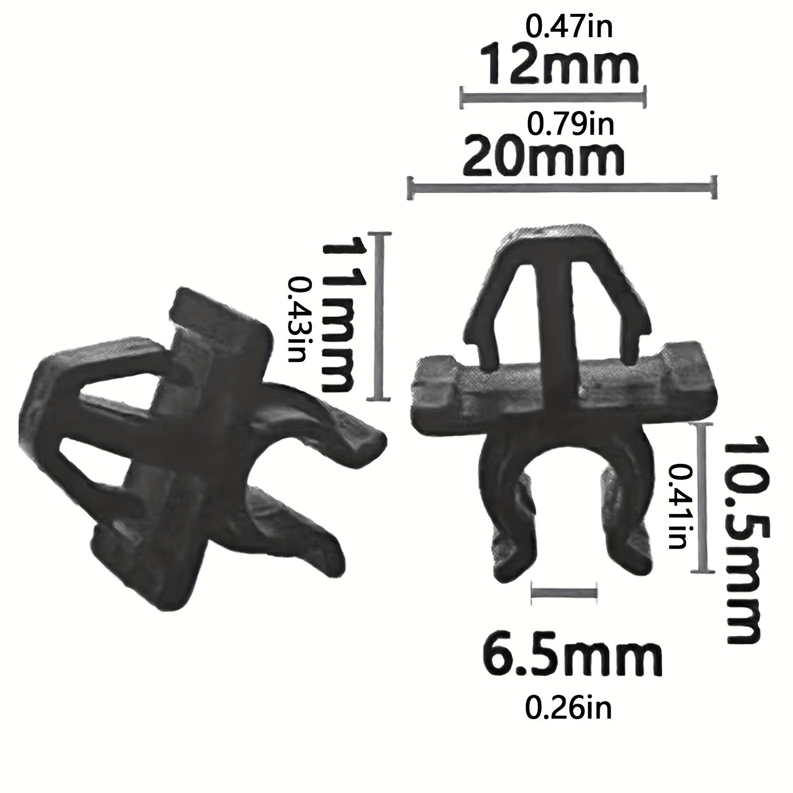 10Pcs Hood Support Prop Rod Retainer Clips Plastic Fasteners for Automotive Bonnet