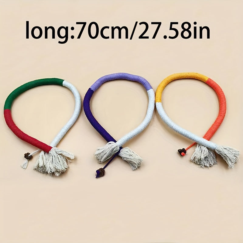 Colorful Non-Electric Cat Toy Rope for Chewing and Play Durable Boredom Relief