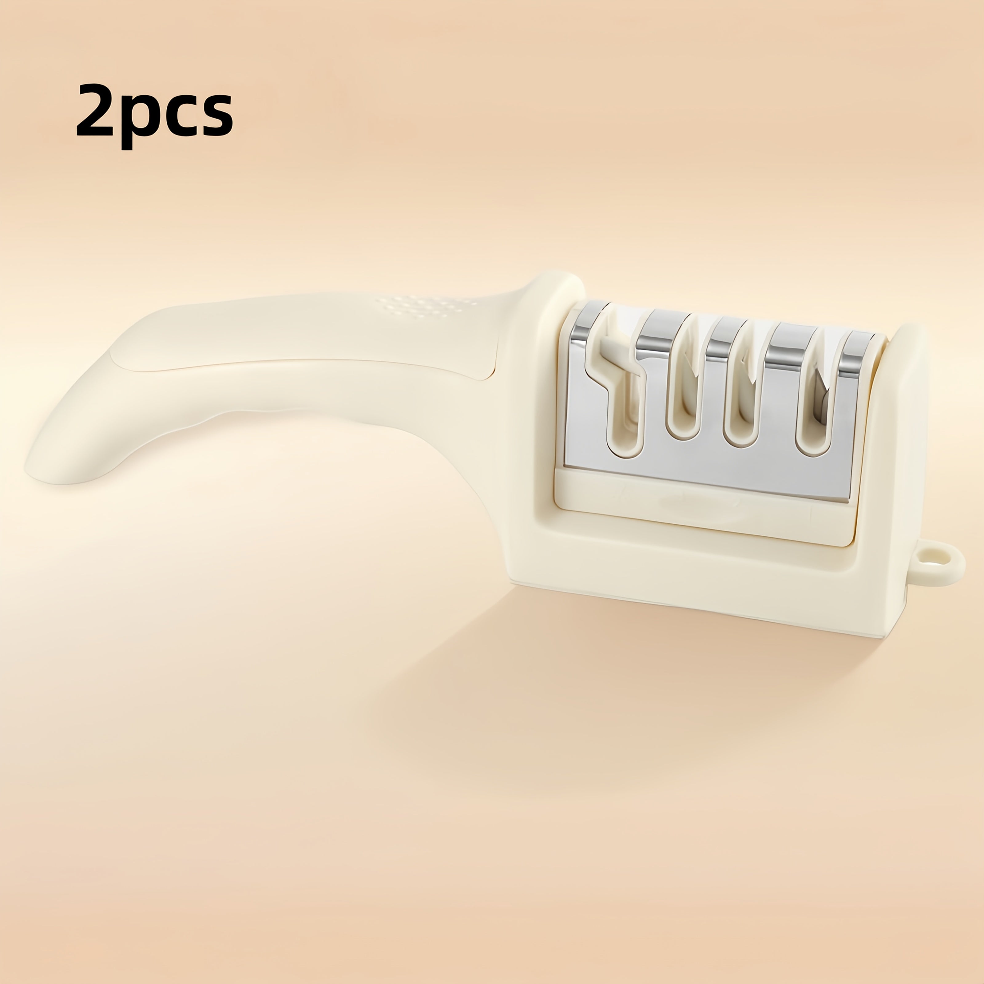 2-Piece Multi-Stage Kitchen Knife Sharpening Stone Set with 4-Step Sharpening and Polishing