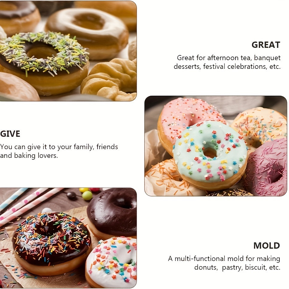 Set of 3 Plastic Donut Molds for Baking, Non-Stick, Kitchen Cooking Tools