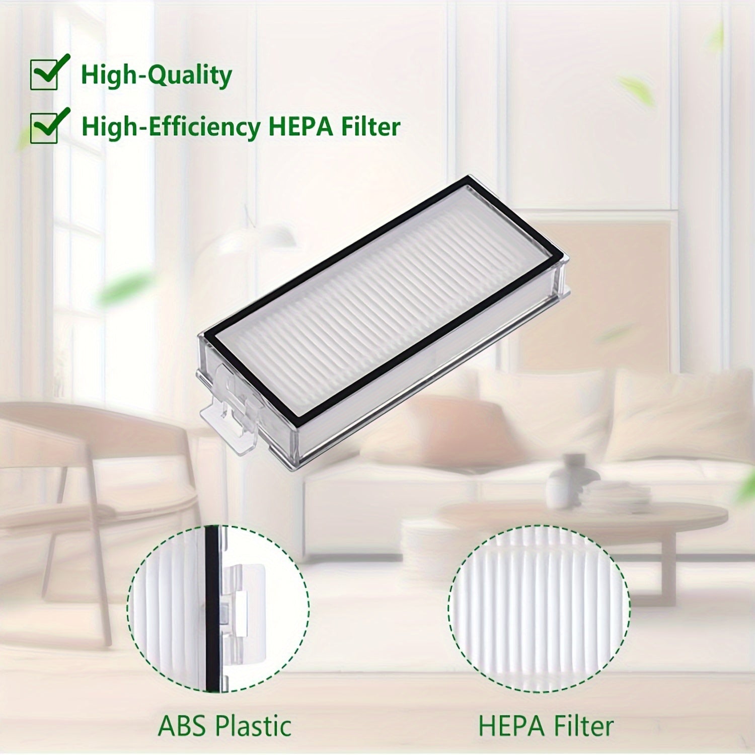 8 dona almashtirish filtri Roborock robot changyutgich va mop modellari Q5 Q7 Max Max+ Max+ Plus uchun