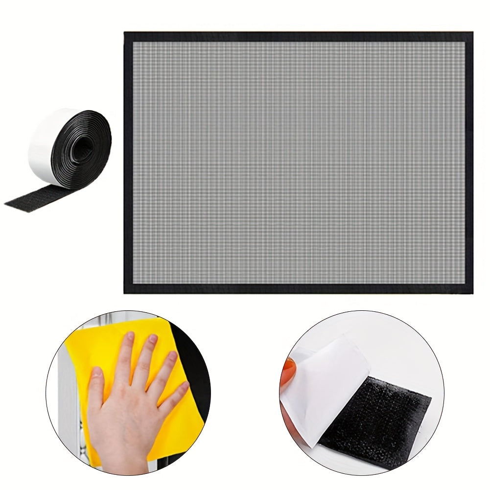 PVC Fireplace Screen Door Cover with Adhesive Mesh for Fireplace Protection Durable Easy to Install