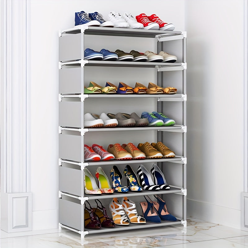 Non-Woven Shoe Rack with Dust-Proof Cover for Home Bedroom Dormitory Storage