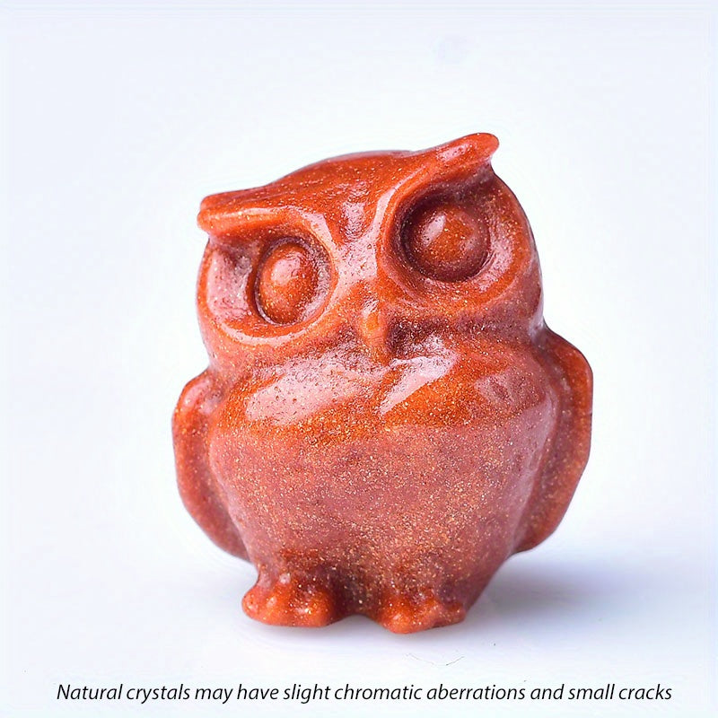 Crystal Carved Owl Figurine for Home Decor and Gift