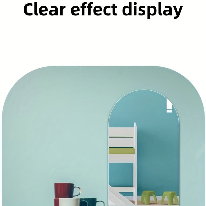Espejo de pared de acrílico irrompible para dormitorio, baño, guardería, habitación infantil