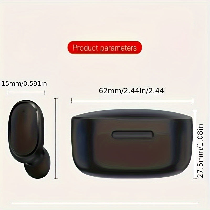 Mini Wireless Earbuds with LED Display HiFi Sound Microphone for Running