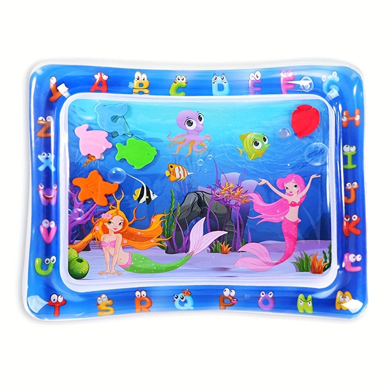 Inflatable Water Mat for Tummy Time Outdoor Play Sensory Development Durable PVC Colors