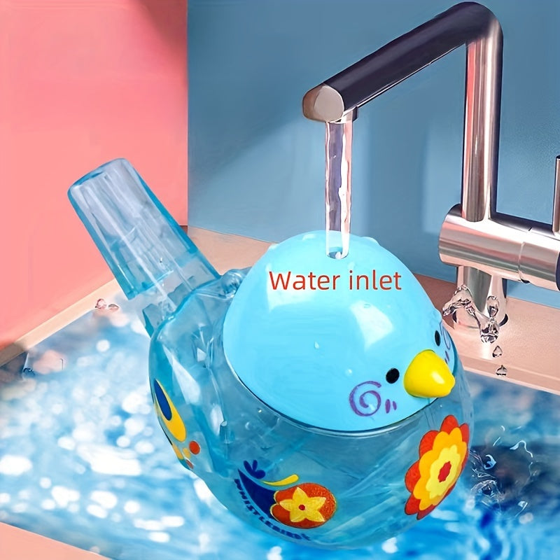 Water Bird Whistle Toy for Kids with Bird Call Sound Water Play Accessory Red Yellow Blue