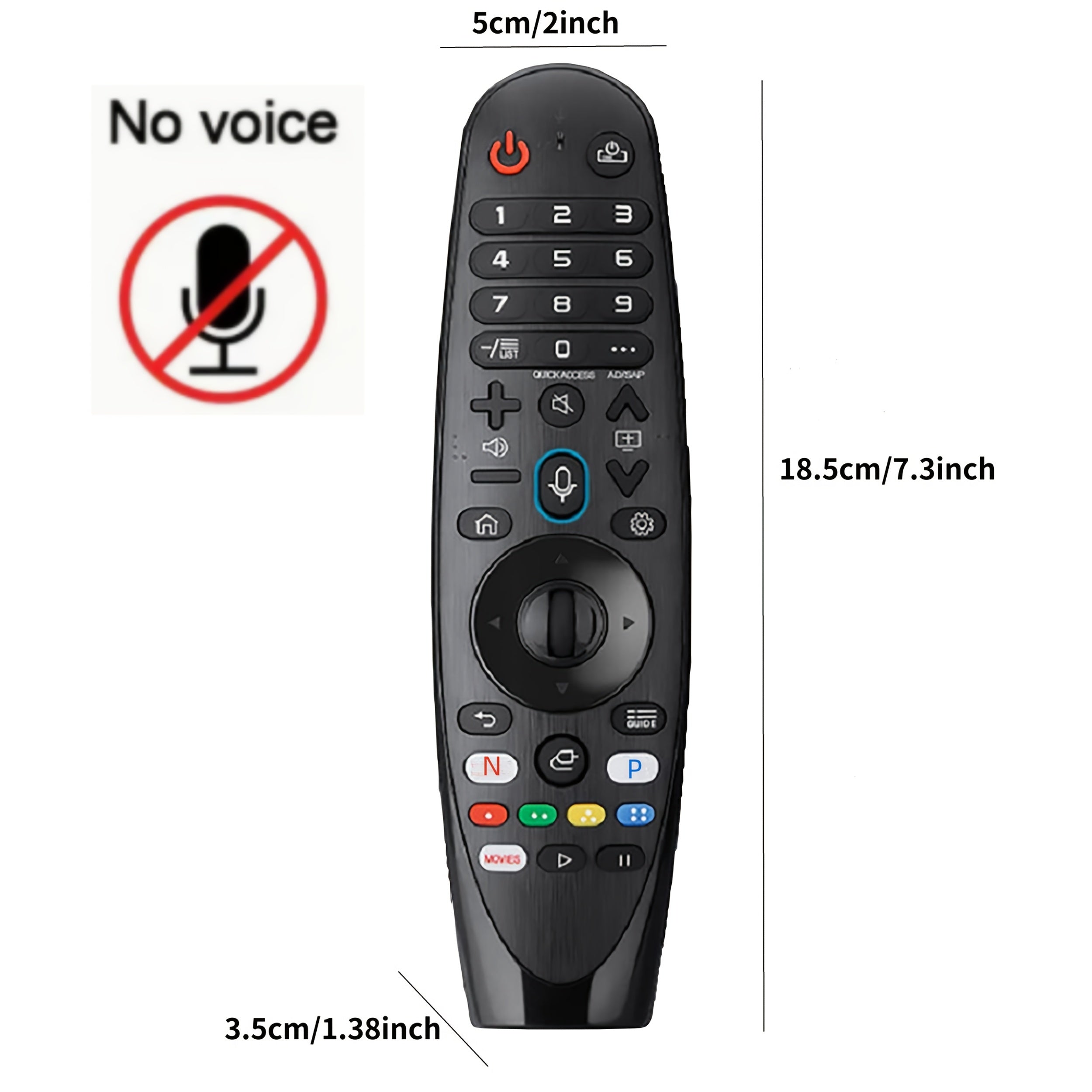 Universal Remote Control for LG Smart TVs Supports Hot Keys for N and Prime Video Up to 3 Devices