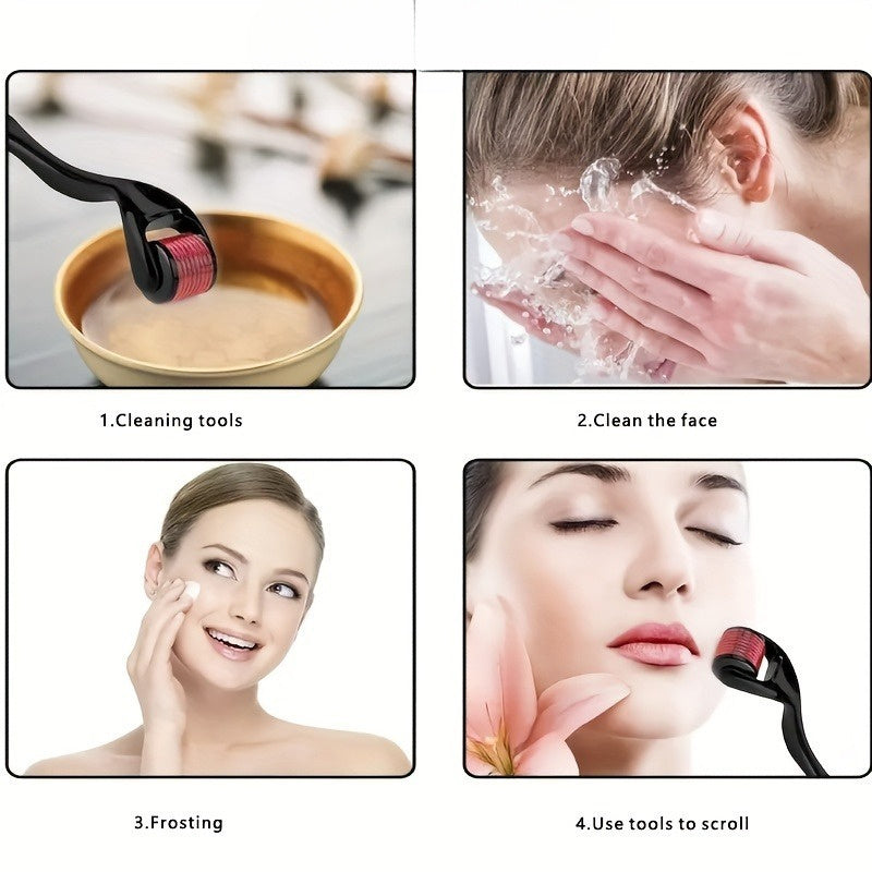 Yuz va tana uchun titan mikronaychali rulon 0.25mm teri parvarishi asbobi