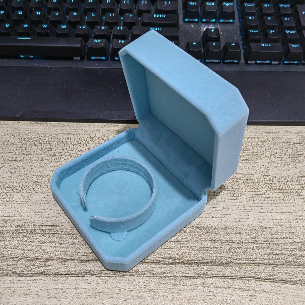 Бархатная восьмиугольная шкатулка для украшений для женщин и девочек