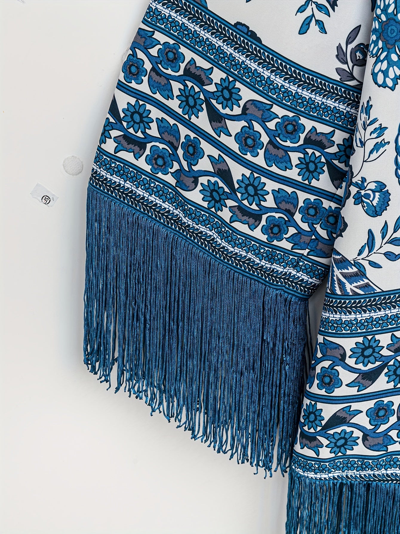 Gul naqshli franjali ikki qismli to'plam, ta'til uslubidagi uzun yengli bluzka va shimlar to'plami, kattalar uchun ayollar kiyimlari