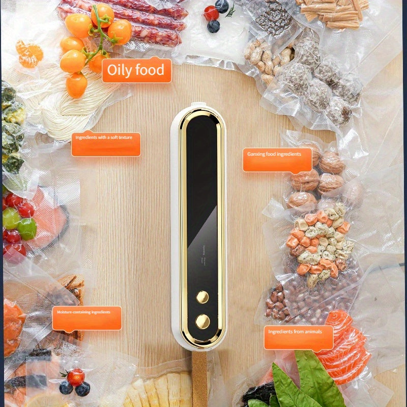 Portativ USB vakuum yopish uchun oziq-ovqatni saqlash uchun qayta tiklanadigan simsiz, kichik