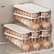 Double Layer Egg Storage Box Refrigerator Organizer Plastic Washable Durable