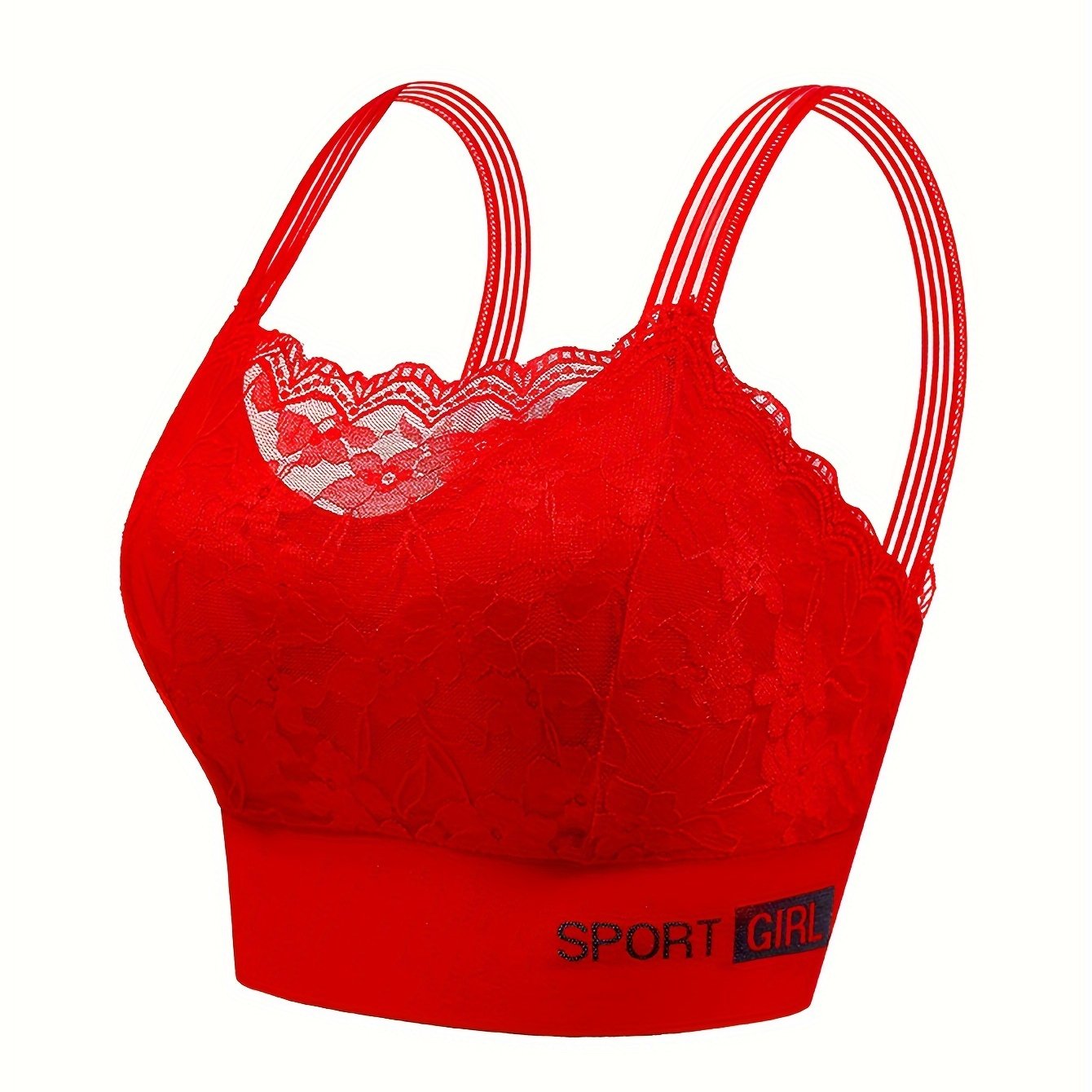 Women's Floral Lace Padded Bra Full Coverage Breathable Underwear