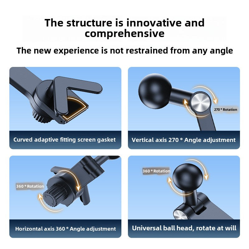 Rotatable Car Phone Holder Mount for Dashboard, PC Material, Adjustable Car Accessory