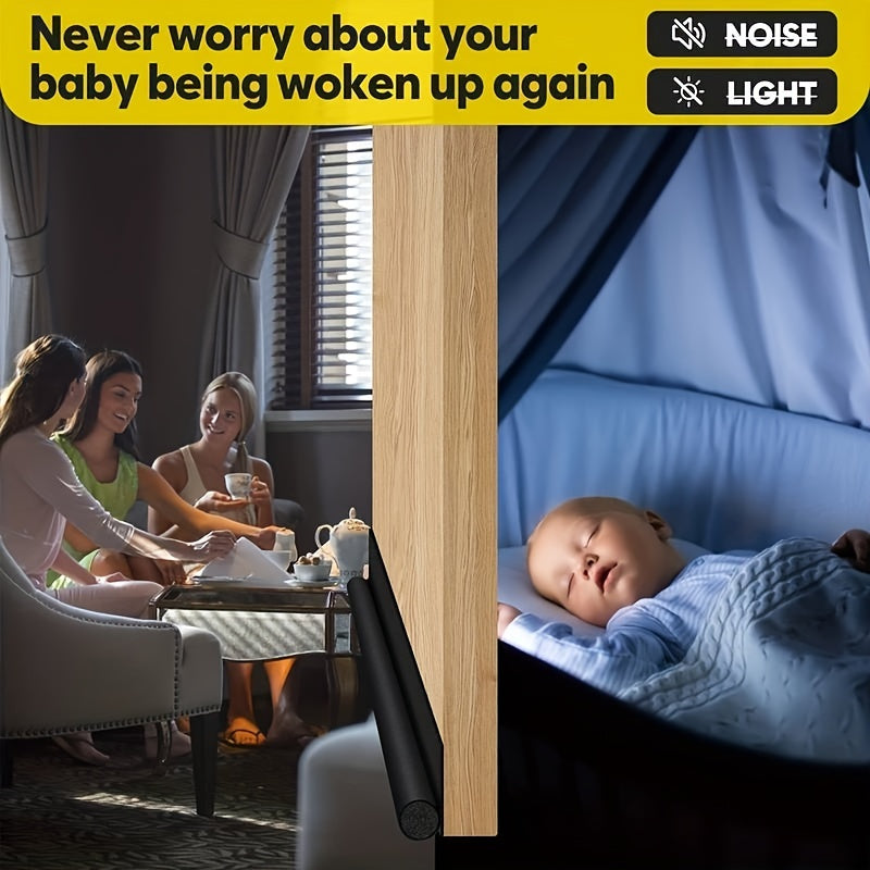 Self-Adhesive Faux Leather Draft Stopper Soundproofing Wind Block Water Resistant Home Decor