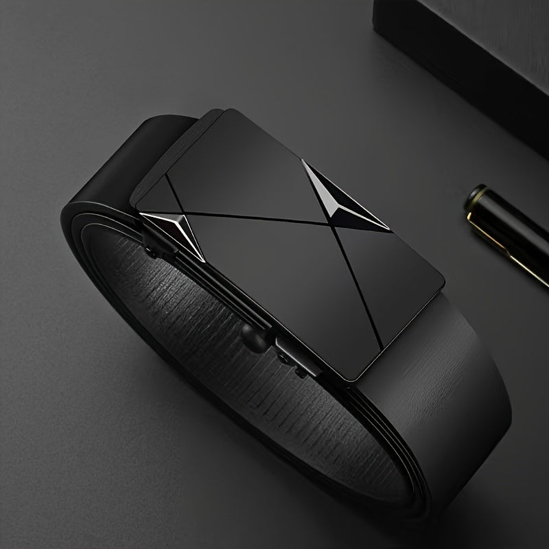 Leather Belt Casual Automatic Buckle for Men or Women Large Size