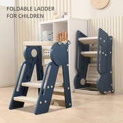 Children's Safety Stool 3-Step Plastic with Guardrails Anti-Slip for Kids Ages 3-6