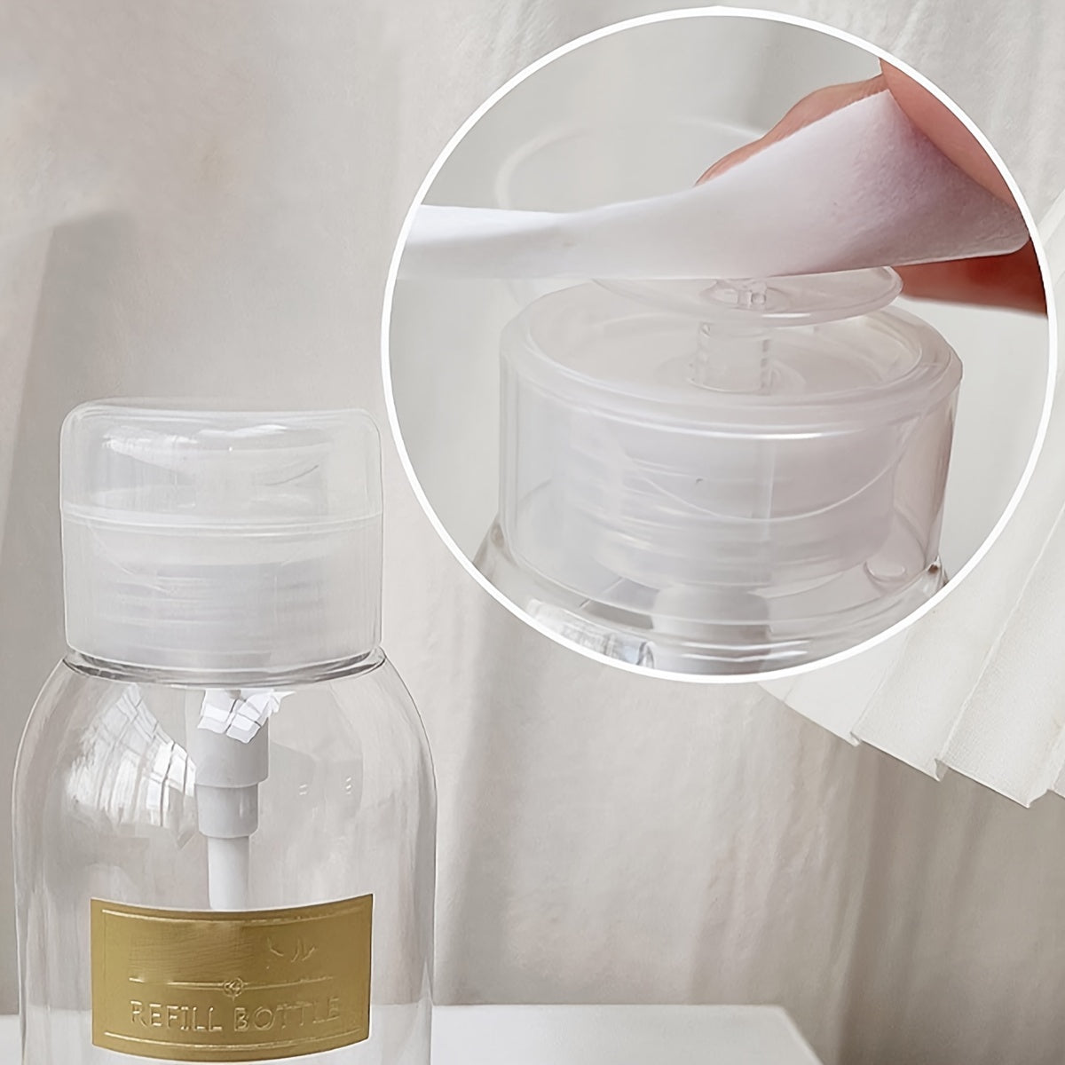 Portable Nail Polish Dispenser Bottle for Makeup Remover and Cosmetics