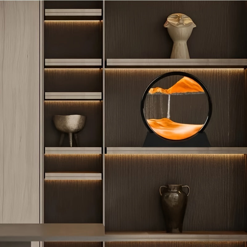 Sand Art Display with Fluid Motion Vibrant Colors for Living Rooms and Offices