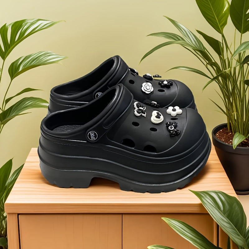 Women's EVA Casual Hole Shoes Flower Style for Daily, Beach, and Holiday