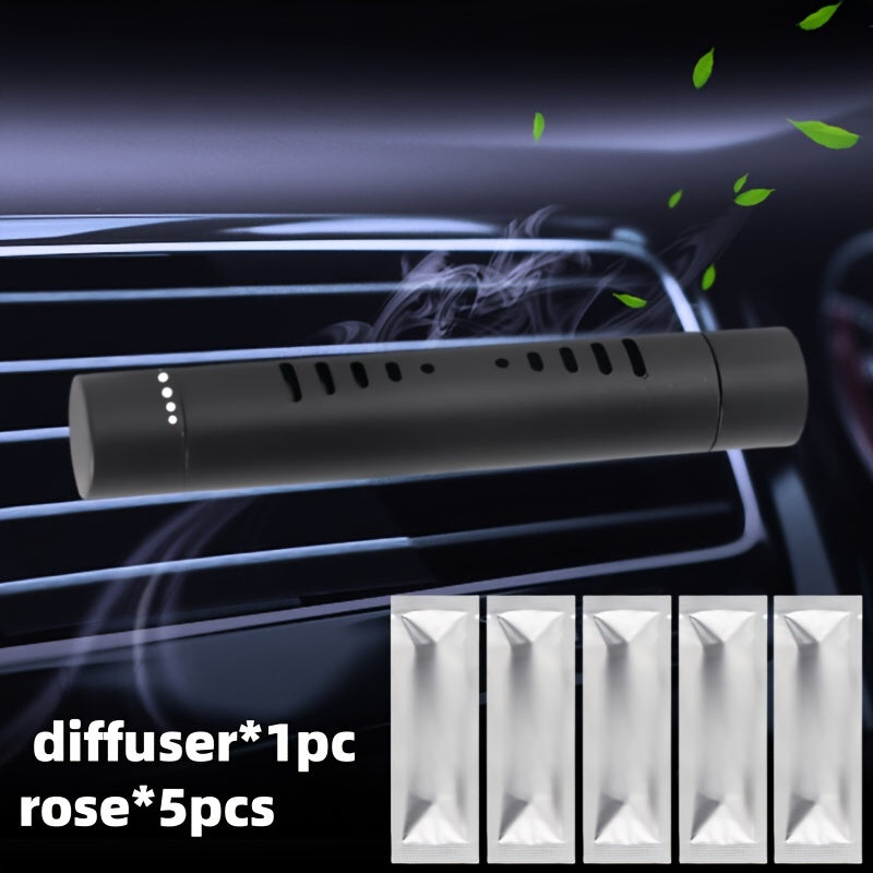 6 шт. автомобильных освежителей воздуха для вентиляционных зажимов, металлический диффузор с 5 запасками, длительный аромат