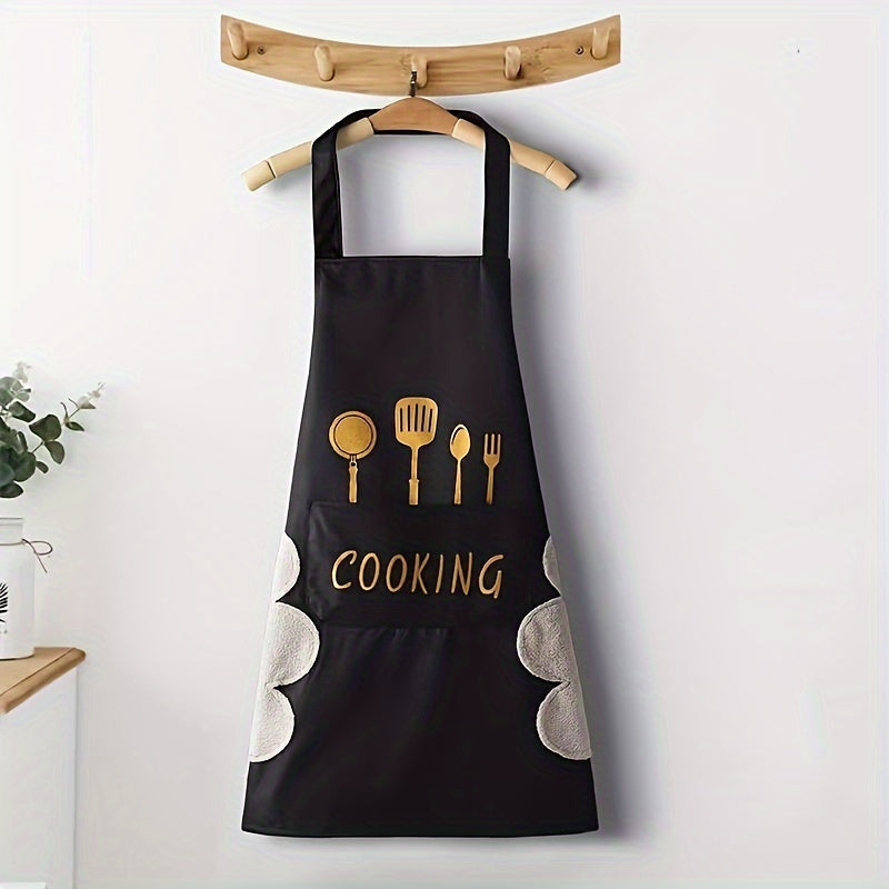 Delantal de cocina de lona duradero para cocinar, limpiar y jardinería