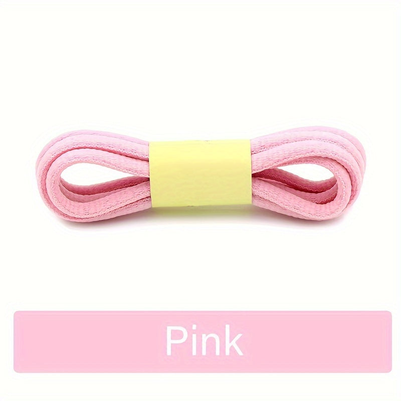 Unisex Polyester-Spandex Oval Shoelaces Solid Color Rainbow Accents