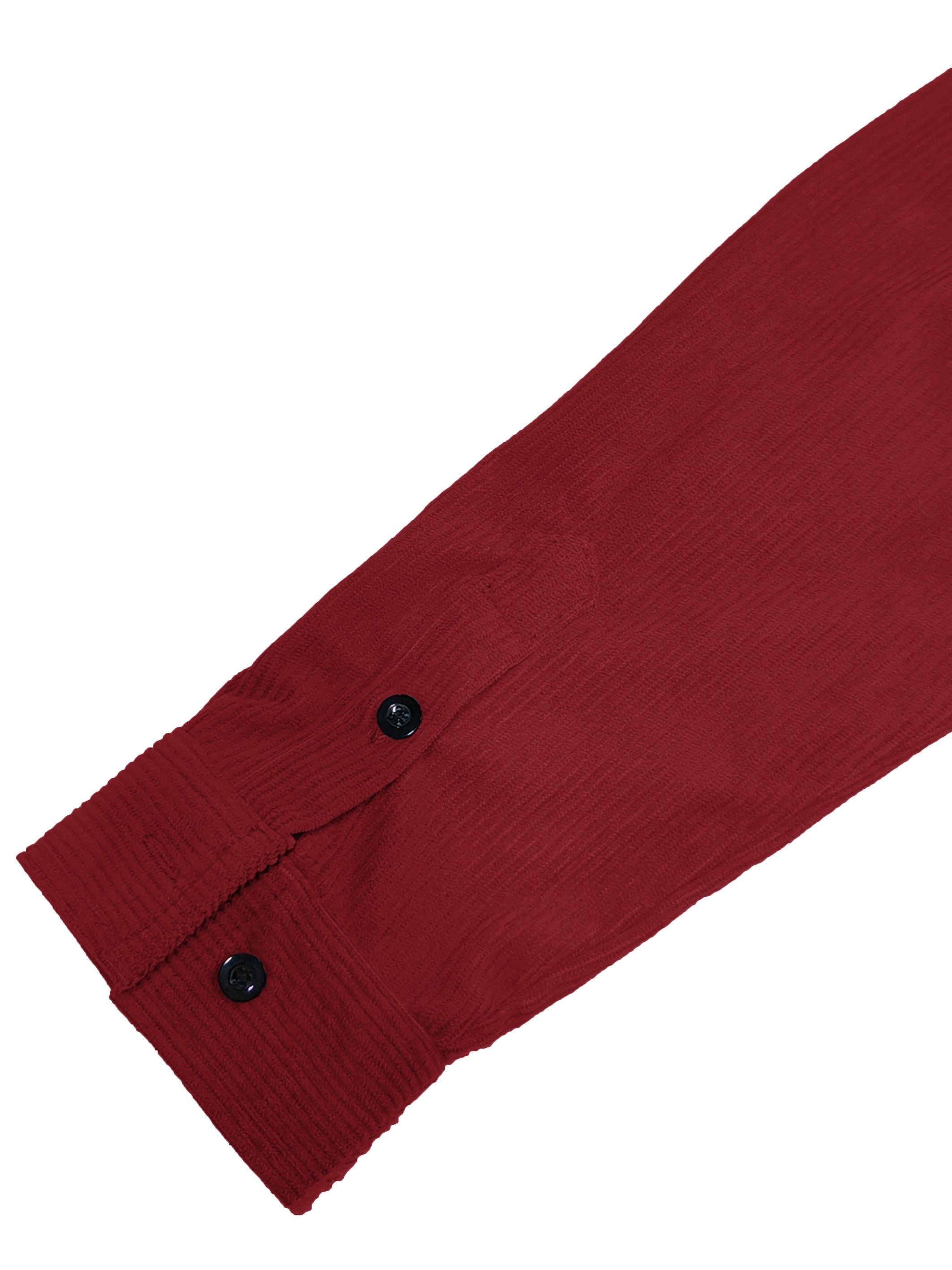 Men's Corduroy Casual Shirt Long Sleeve Solid Color Spring Fall Outdoor