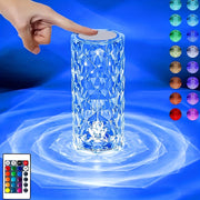 RGB Crystal Rose Night Light with 16 Colors Touch and Remote Control Dimmable USB Rechargeable Atmosphere Lamp