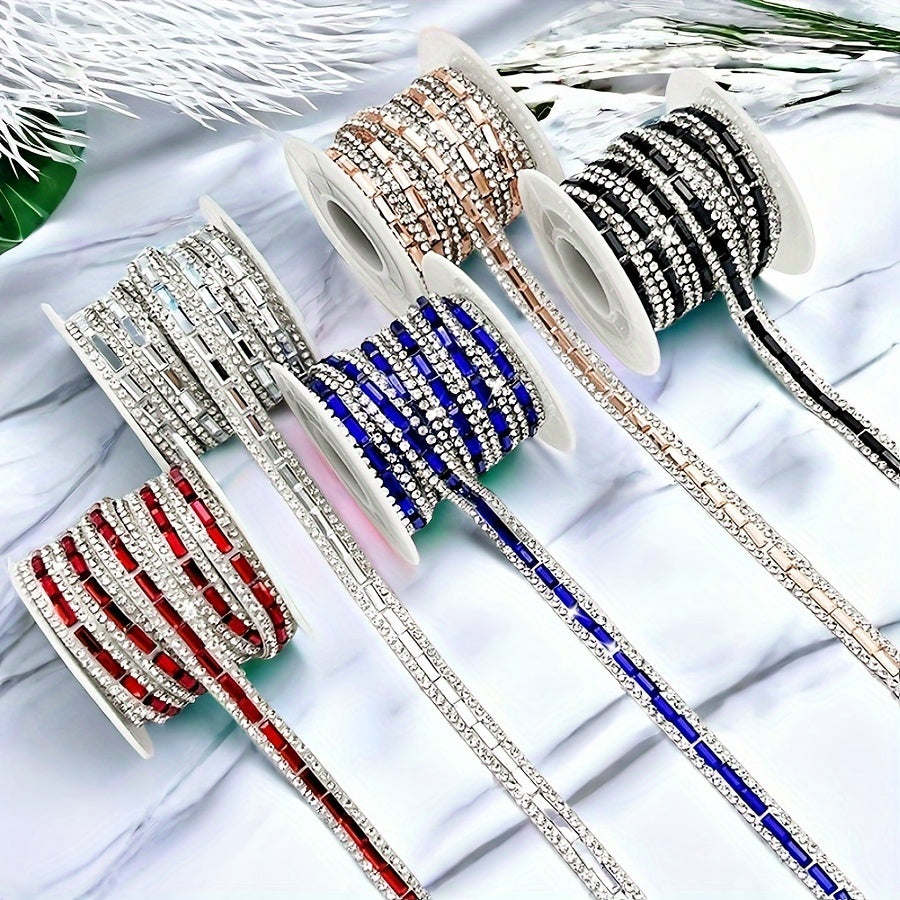 Rhinestone Trim Strip 0.7cm Wide Crystal Ribbon for Fashion Shoes Decor