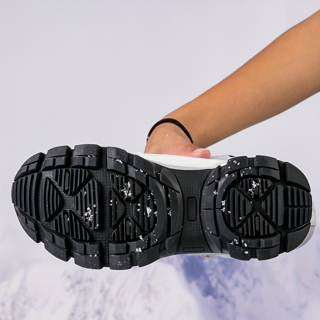 Women's Faux Fur-Lined Platform Snow Boots Casual Lace Up Warm Winter