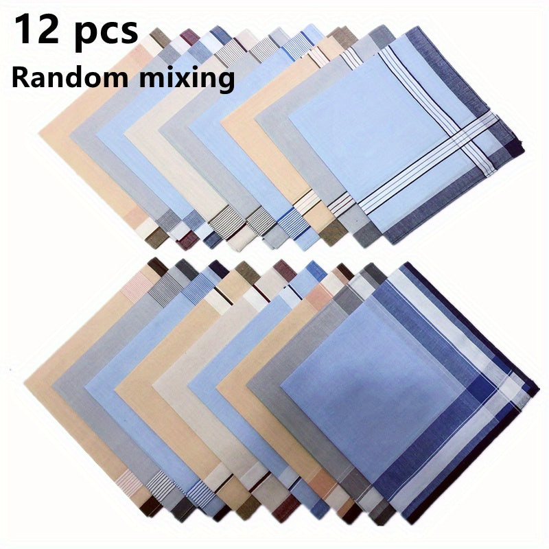 Erkaklar uchun klassik sharf to'plami 3, 6, 12 yoki 18 ta retro terlashga qarshi kvadrat sochiqlar