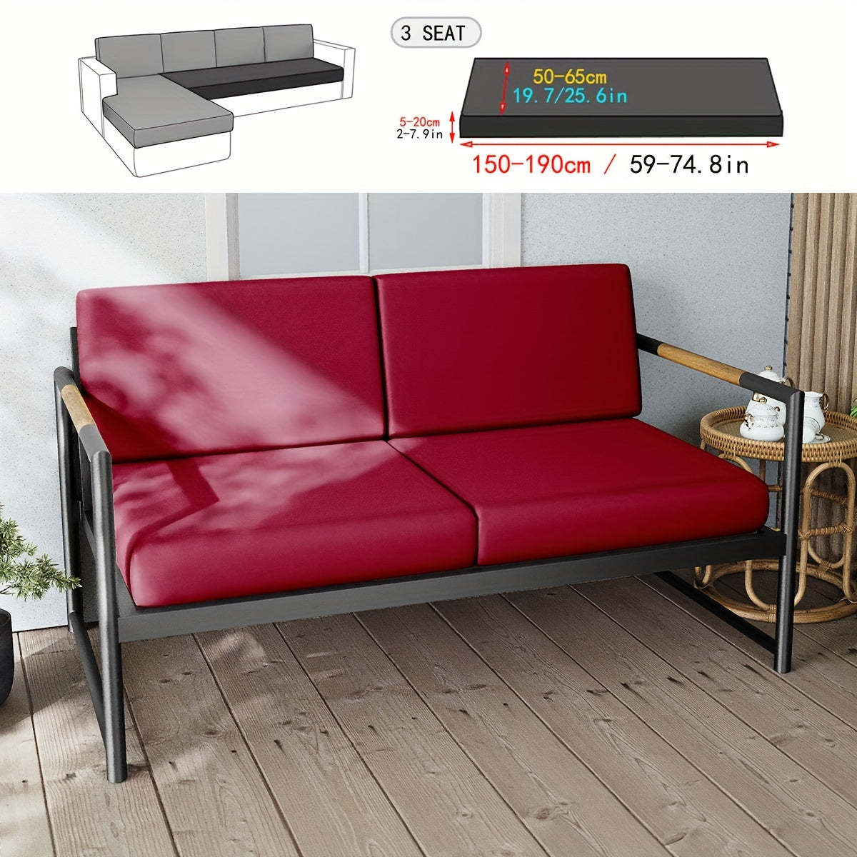 Водонепроницаемый чехол для уличной подушки из молочного волокна для садовой мебели на веранде