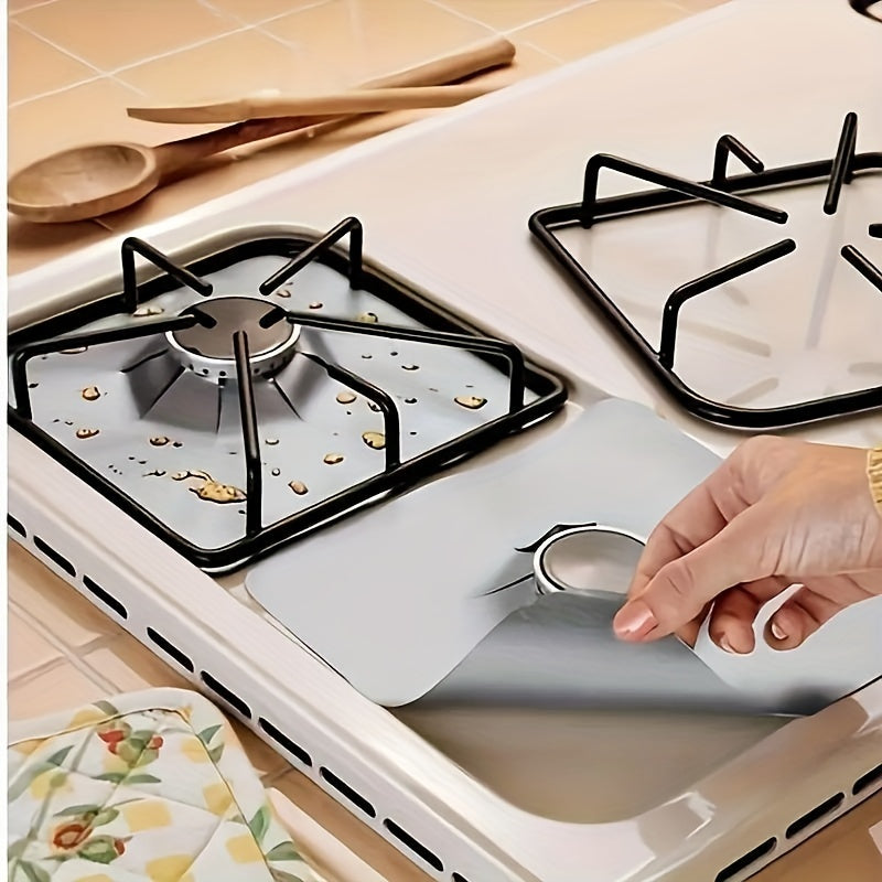 4-Pack Reusable Kitchen Stove Burner Covers Surface Protection and Cleaning