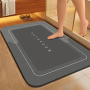 Fast-Drying Diatomaceous Earth Bath Mat Anti-Slip Microfiber Rectangle Rug