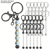 Golden Pearl Keychain Rods Set for DIY Crafts Pendant Hanging Chain for Men and Women