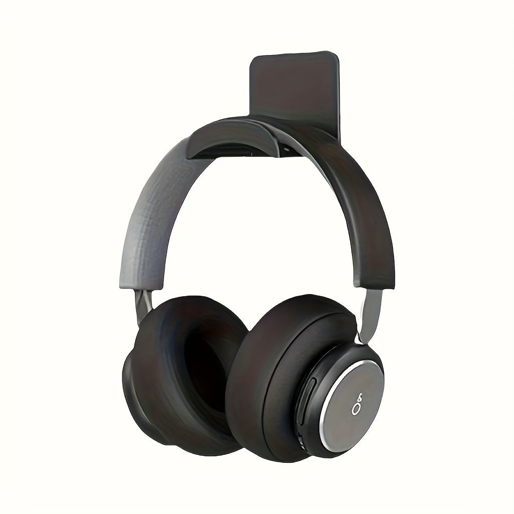 Wall-Mount Headphone Stand with Utility Hooks, Space-Saving, Easy Installation