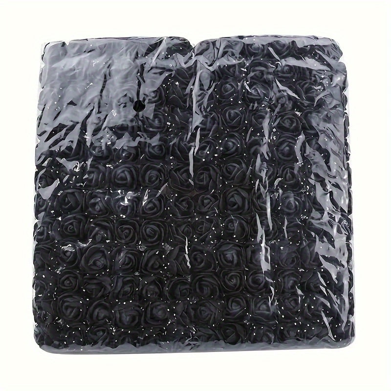 144 Mini Foam Rose sun'iy gullar, to'y bezatish uchun, DIY hunarmandchiligi uchun paket