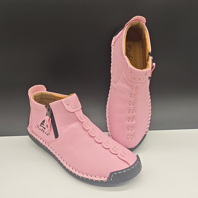 Women's Ankle Boots Breathable Microfiber Flat Heel All-Season Yellow