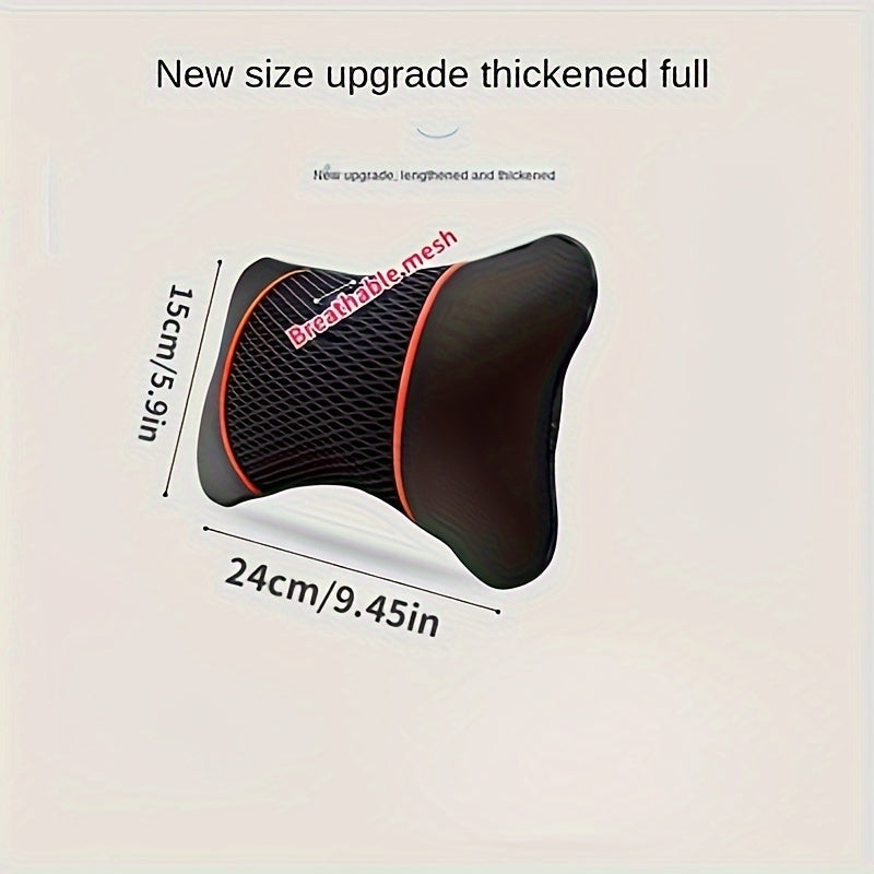 Universal Car Neck Pillow Faux Leather Microfiber Cushion Headrest Support