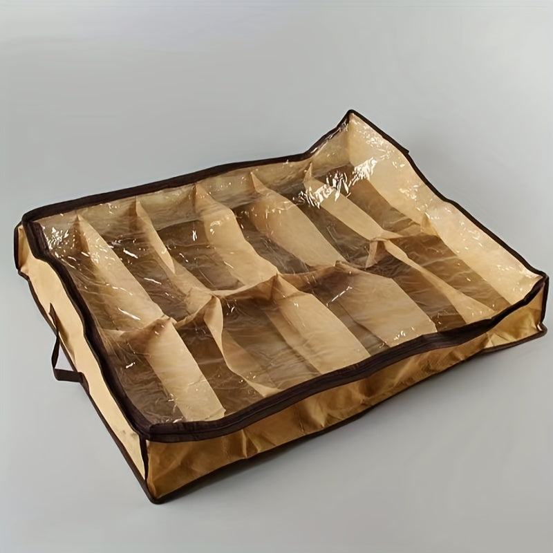 Пластиковая коробка для обуви с 12 отделениями, пылезащитный и влагозащитный контейнер для хранения