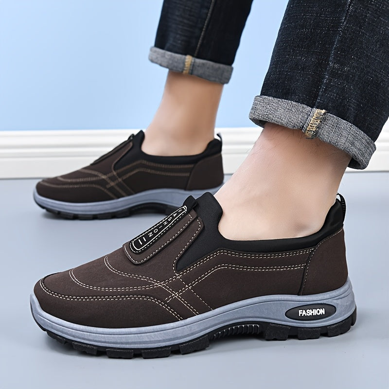 Men's Casual Fabric Loafers and Sports Shoes All-Season Round Toe