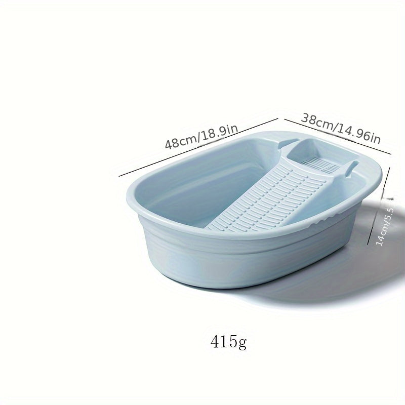 Qattiq yuvish taxtasi, sabun ushlagichi bilan - Uy va yotoqxona uchun ideal, kir yuvish idishi bilan birga keladi